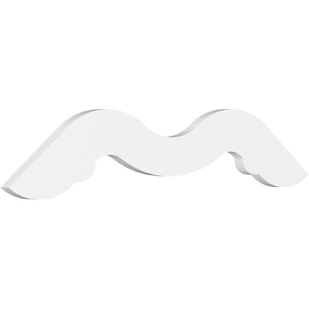 Ekena Millwork Pitch Midway Architectural Grade PVC Gable Pediment, 36"W x 13 1/2"H x 1"P (9/12) GPP036X014X100MID